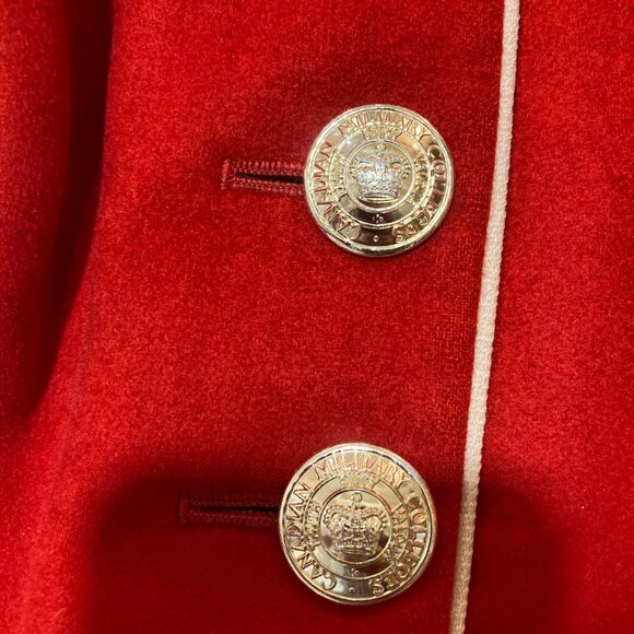 Vtg Canadian military college red mess army mens  jacket sz small - Picture 6 of 8